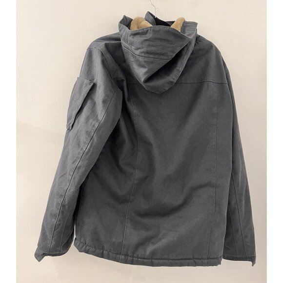 Men's Hemp HoodLamp Dark Blue Hooded Canvas Jacket size Large Heritage - Picture 2 of 14